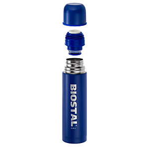 Термос Biostal 0.5л цветной синийбелый NB-500C-B