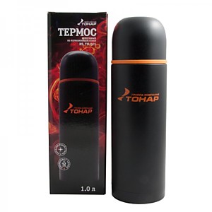 Термос Тонар 1,0л черный HS.TM-025 1000ML