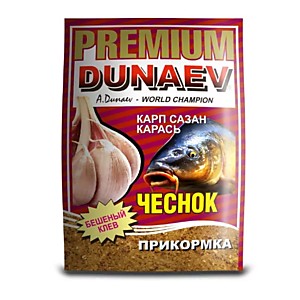 Прикормка DUNAEV Premium 1кг Карп-Карась-Сазан Чеснок