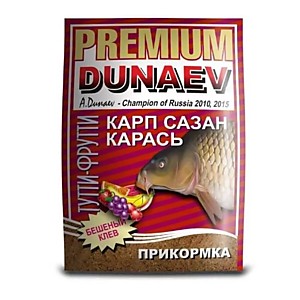 Прикормка DUNAEV Premium 1кг Карп-Карась-Сазан Тутти-Фрутти