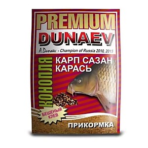 Прикормка DUNAEV Premium 1кг Карп-Карась-Сазан Конопля Красная