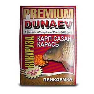 Прикормка DUNAEV Premium 1кг Карп-Карась-Сазан Кукуруза