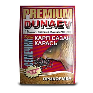Прикормка DUNAEV Premium 1кг Карп-Карась-Сазан Жареная Семечка